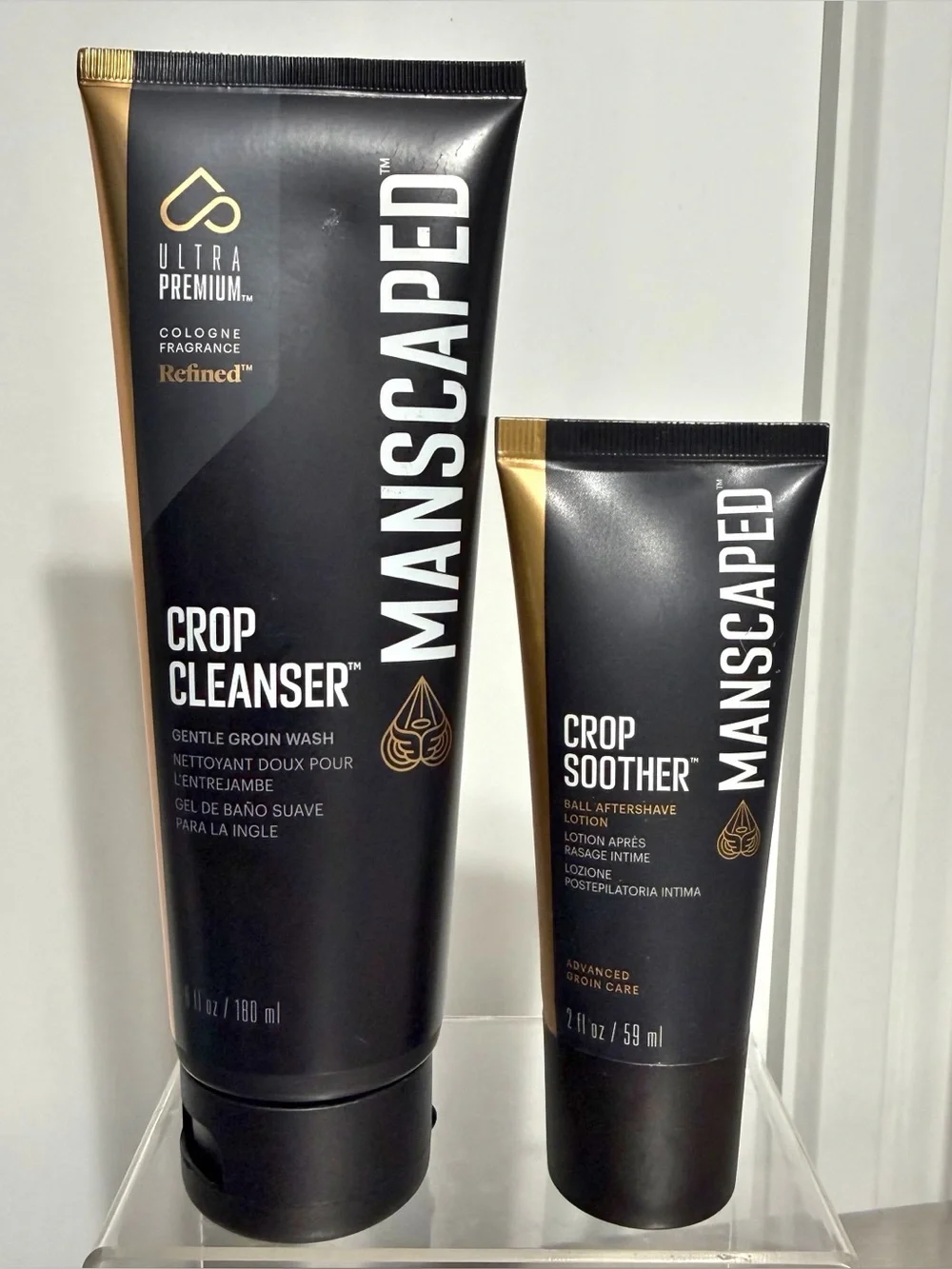 {Set of 2} MANSCAPED Crop Cleanser Groin Wash, 6oz AND Crop Soother Lotion, 2oz